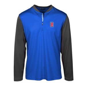 Levelwear LA Clippers Royal Spector Insignia Core Stylish Quarter Zip Pullover Top