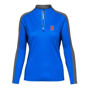 Levelwear LA Clippers Women's Royal Remi Insignia Core Quarter Fabulous Zip Pullover Top