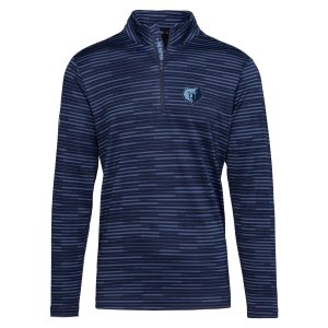 Levelwear Memphis Stylish Grizzlies Navy Gear Insignia Core Quarter Zip Pullover Top