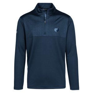 Levelwear Memphis Grizzlies Navy Truth Gorgeous Insignia Core Quarter Zip Pullover Top