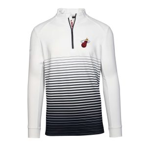 Levelwear Miami Heat Black Gorgeous Beam Insignia Core Quarter Zip Pullover Top