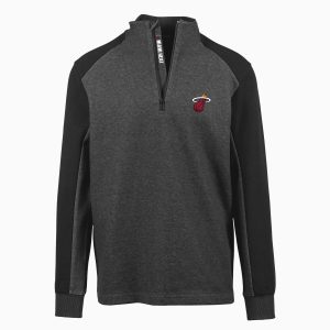Levelwear Miami Heat Black Galaxy Insignia Core Quarter Fabulous Zip Pullover Top
