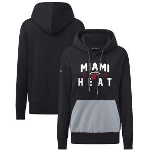 Levelwear Miami Heat Women's Black Bonfire Elegant Pullover Hoodie
