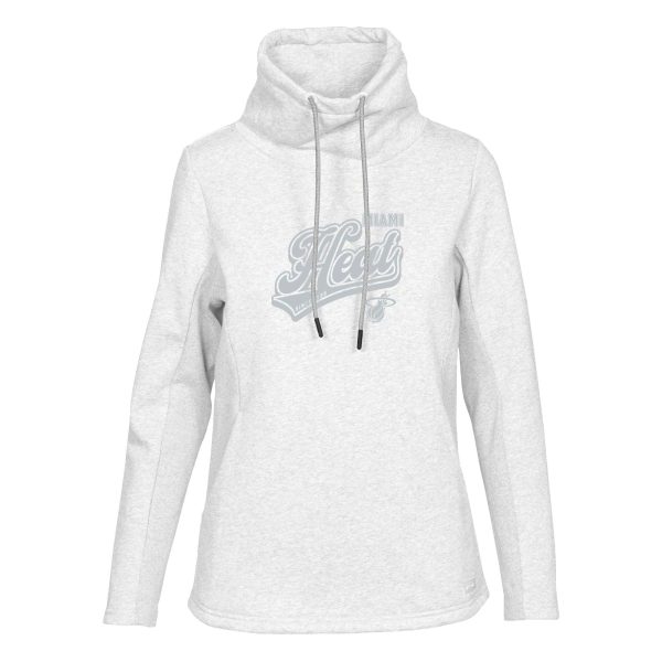 Levelwear Miami Heat Fabulous Women's Cream Loop Sweep Pullover Sweatshirt