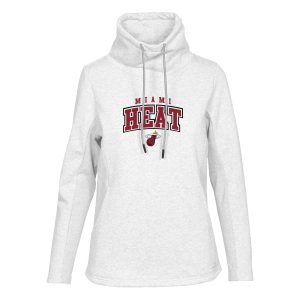 Levelwear Elegant Miami Heat Women's White Loop Pullover Sweatshirt