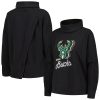 Levelwear Trendy Milwaukee Bucks Women's Black Sunset Pullover Sweatshirt
