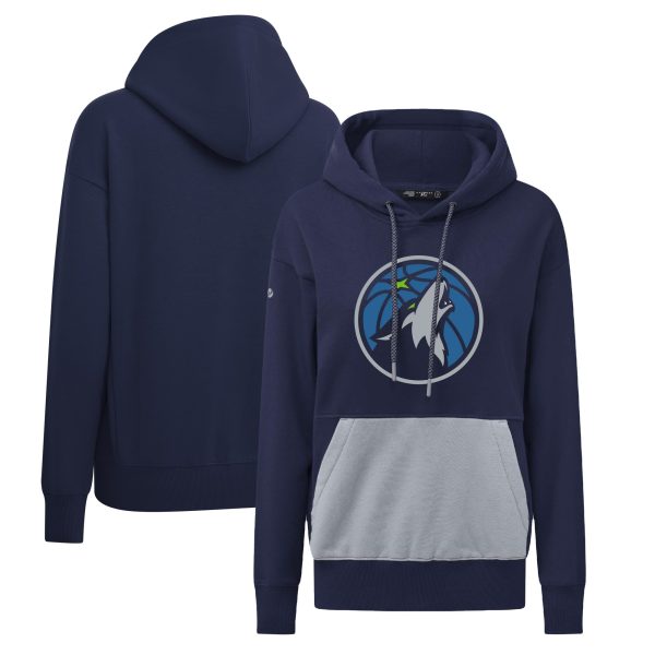 Levelwear Minnesota Timberwolves Women's Stylish Navy Bonfire Pullover Hoodie