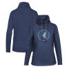 Levelwear Minnesota Timberwolves Women's Navy Loop Core Funnel Trendy Neck Pullover Sweatshirt