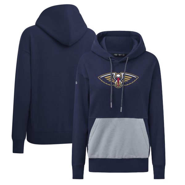 Levelwear New Trendy Orleans Pelicans Women's Navy Bonfire Pullover Hoodie