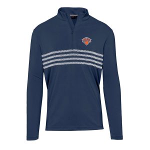 Levelwear New Eye - catching York Knicks Navy Asher Insignia Core Quarter Zip Pullover Top