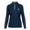 Levelwear Oklahoma City Thunder Women's Navy Remi Insignia Core Quarter Premium Zip Pullover Top