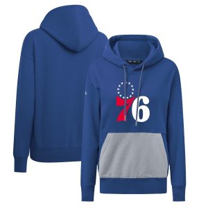 Levelwear Unique Philadelphia 76ers Women's Royal Bonfire Pullover Hoodie
