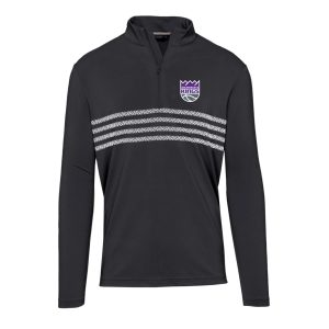 Levelwear Sacramento Kings Black Asher Insignia Core Quarter Zip Pullover Top Trendy