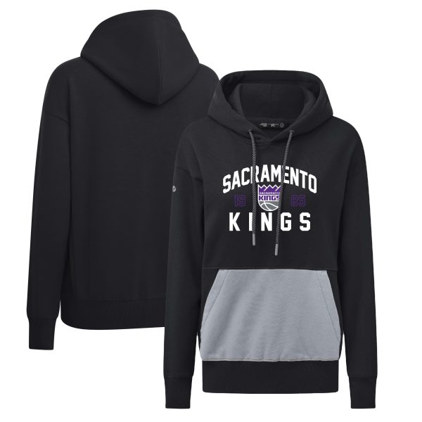 Levelwear Premium Sacramento Kings Women's Black Bonfire Pullover Hoodie