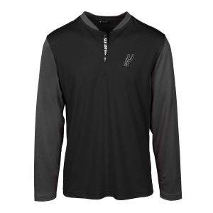 Levelwear San Antonio Spurs Black Spector Insignia Core Elegant Quarter Zip Pullover Top