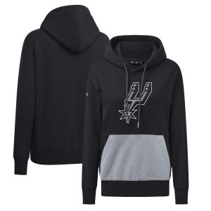 Levelwear Premium San Antonio Spurs Women's Black Bonfire Pullover Hoodie
