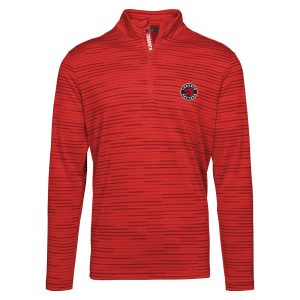 Levelwear Toronto Raptors Eye - catching Red Gear Insignia Core Quarter Zip Pullover Top