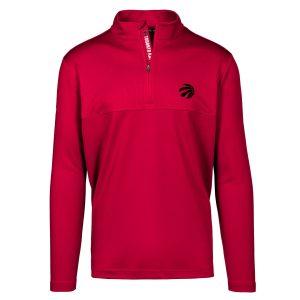 Levelwear Toronto Raptors Red Truth Insignia Stylish Core Quarter Zip Pullover Top