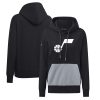 Levelwear Utah Jazz Women's Black Unique Bonfire Pullover Hoodie