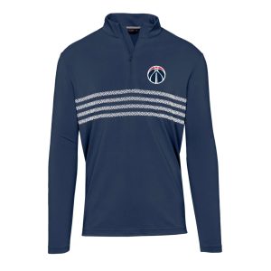 Levelwear Washington Wizards Navy Asher Fabulous Insignia Core Quarter Zip Pullover Top