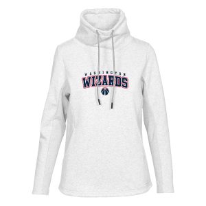 Levelwear Washington Wizards Women's White Loop Eye - catching Pullover Sweatshirt
