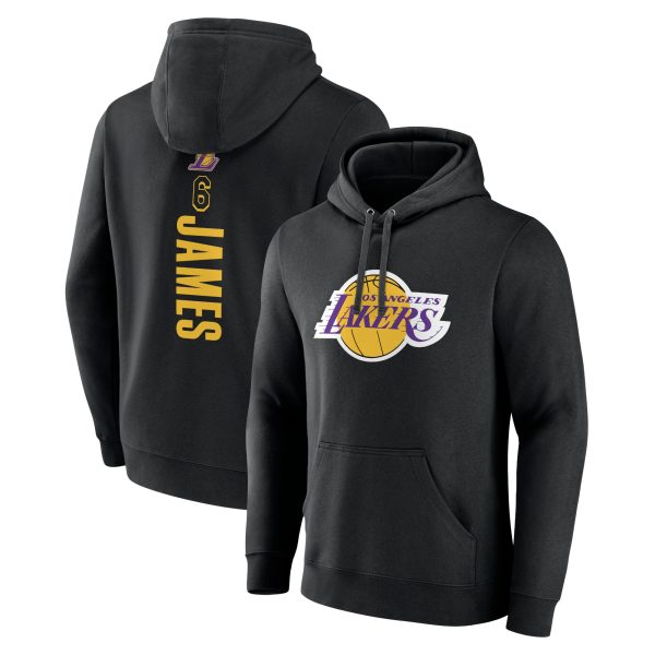 Los Angeles Lakers Black Playmaker Name & Number Premium Pullover Hoodie