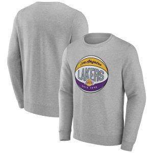 Los Angeles Lakers Premium Gray Hard Color Pullover Sweatshirt