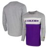 Los Angeles Lakers Stylish Heather Gray Unisex Loge Long Sleeve T Shirt