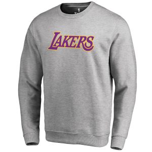 Los Angeles Lakers Heathered Gray Wordmark Gorgeous Pullover Sweatshirt