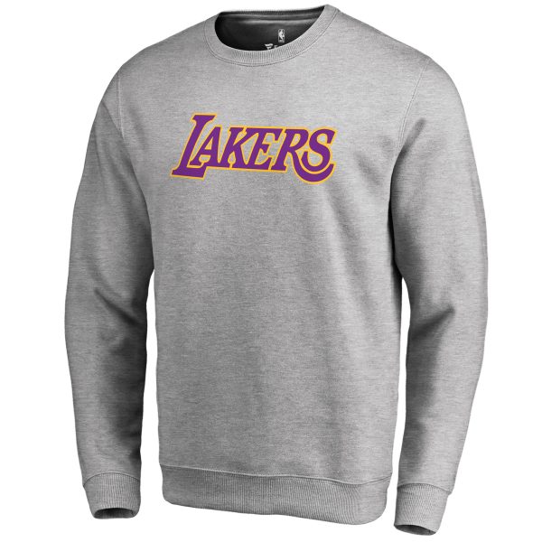 Los Angeles Lakers Heathered Gray Wordmark Gorgeous Pullover Sweatshirt