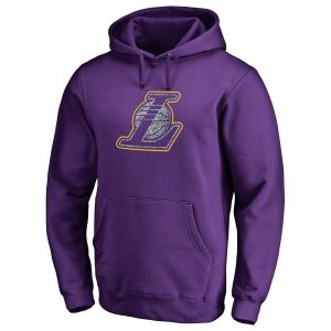 Los Angeles Lakers Premium Purple Static Logo Pullover Hoodie