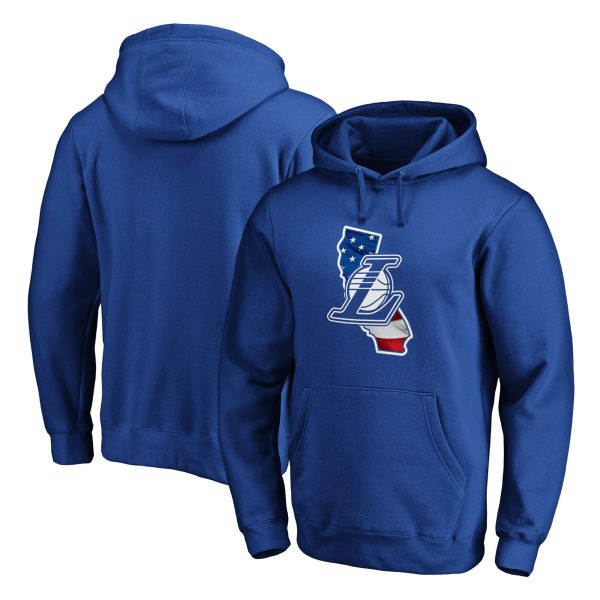 Los Angeles Lakers Royal Fabulous Banner State Pullover Hoodie