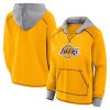 Los Angeles Lakers Women's Gold Boom Eye - catching Pullover Hoodie