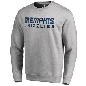 Memphis Grizzlies Heathered Gray Premium Wordmark Pullover Sweatshirt