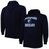 Memphis Grizzlies Navy Big Fabulous & Tall Heart & Soul Pullover Hoodie