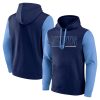 Memphis Grizzlies Navy Outline Colorblock Pullover Trendy Hoodie