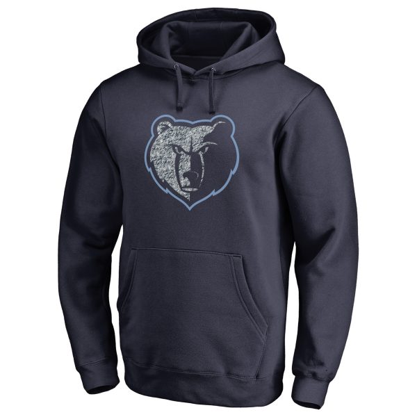 Memphis Grizzlies Navy Static Logo Pullover Unique Hoodie
