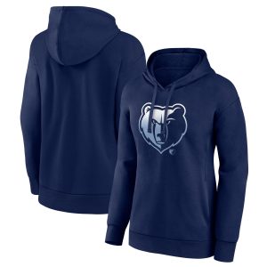 Memphis Grizzlies Women's Navy Gradient Logo Pullover Hoodie Premium