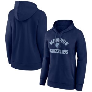 Memphis Grizzlies Women's Navy Overtime Gorgeous Pullover Hoodie