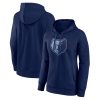 Memphis Grizzlies Women's Navy Team Primary Logo Pullover Hoodie Chic