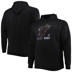 Miami Heat Black Big & Tall Trendy Heart & Soul Pullover Hoodie