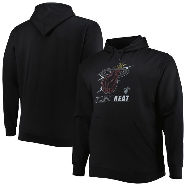 Miami Heat Black Big & Tall Trendy Heart & Soul Pullover Hoodie