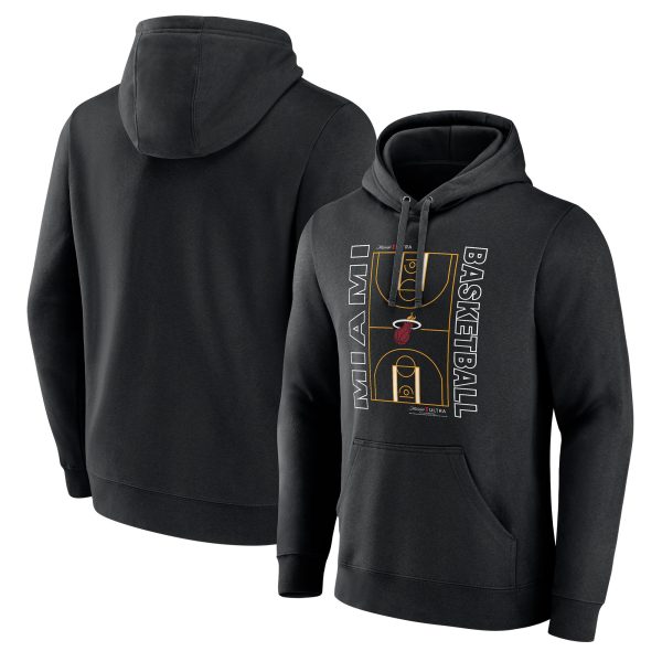 Miami Heat Fabulous Black Michelob Ultra Full Court Pullover Hoodie