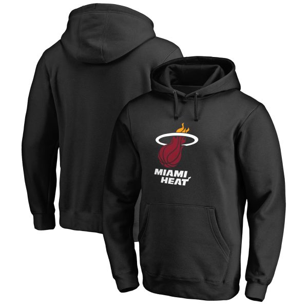 Miami Heat Black Fabulous Primary Logo Pullover Hoodie
