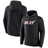 Miami Heat Black Elegant Wordmark Team Logo Pullover Hoodie