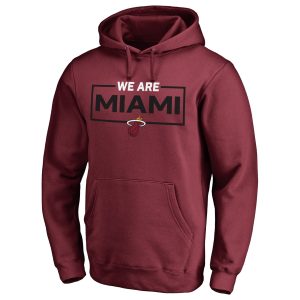 Miami Heat Garnet We Are Iconic Collection Eye - catching Pullover Hoodie