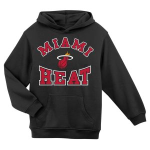 Miami Heat Preschool Black Home Town Eye - catching Pullover Fleece Hoodie