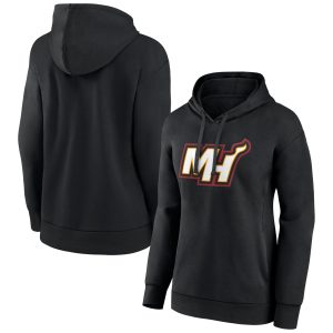 Miami Heat Premium Women's Black Alternate Logo Pullover Hoodie