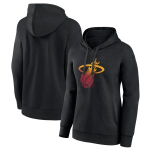 Miami Heat Eye - catching Women's Black Gradient Logo Pullover Hoodie
