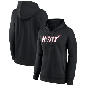 Miami Heat Women's Black Wordmark Alt Premium Pullover Hoodie